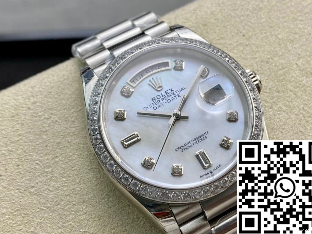 Factory Date Rolex Diamond-set 128396TBR-0005 Day Bezel EW 0318